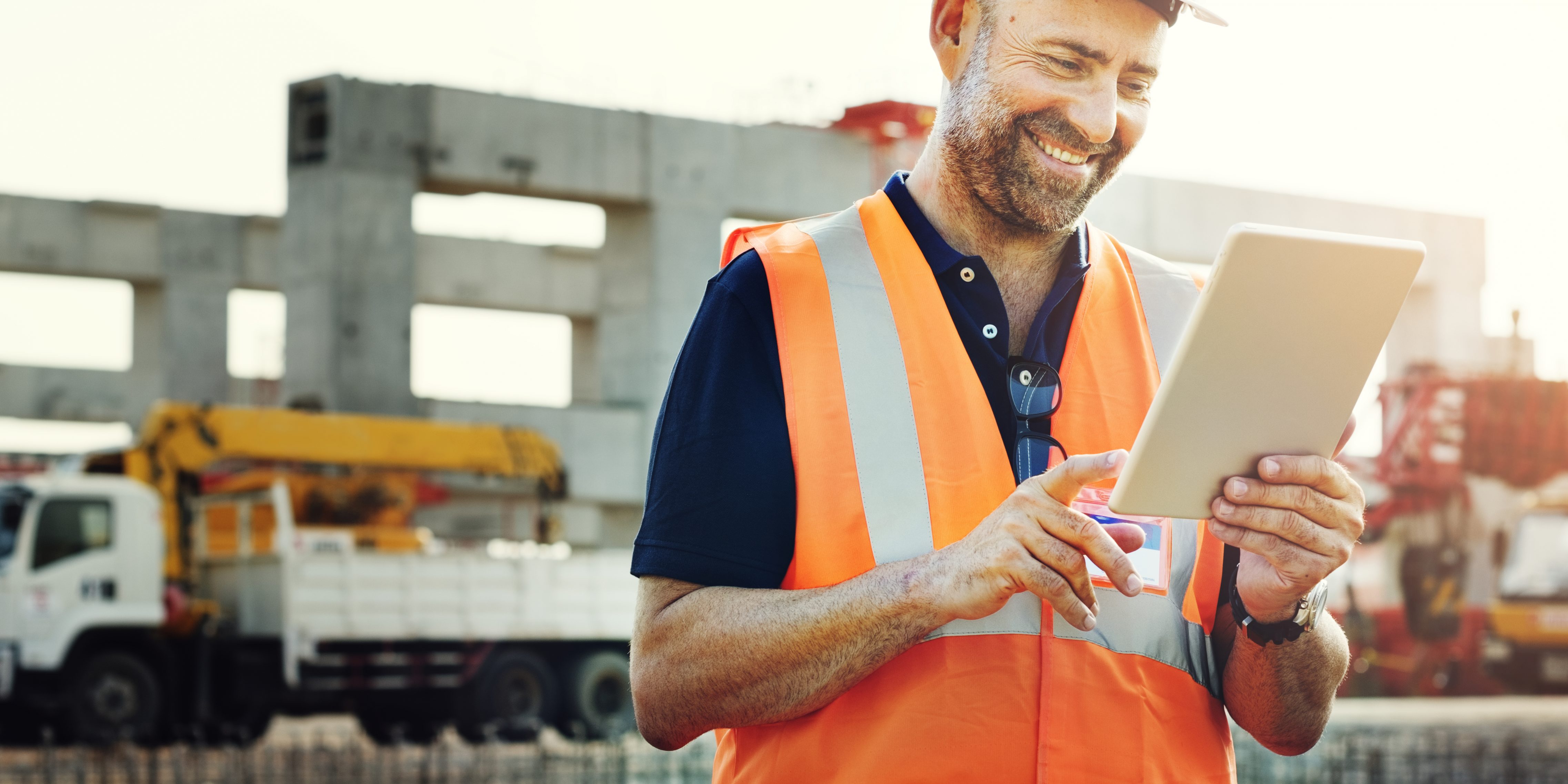 Site engineer on a construction site